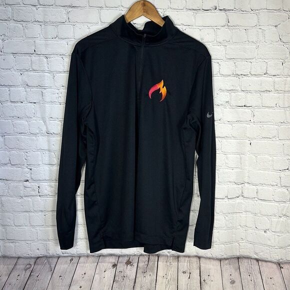 Men's Nike Victory Dri-FIT Half-Zip Golf Top size L Large with Fire Embroidery - Picture 1 of 8